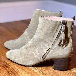 Banana Republic The Lydia Suede Booties Green Sz 8